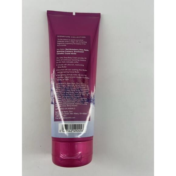 Bath & Body Works WINTERBERRY WONDER 8oz Body Cream Lotion Holiday Christmas New - Picture 2 of 2